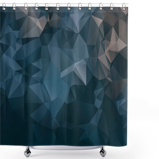 Personality  Dark Abstract Background Polygon Shower Curtains