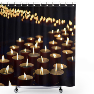 Personality  Burning Memorial Candles Shower Curtains