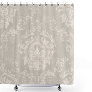 Personality  Luxurious Damask Pattern Vector Ornament Decor. Baroque Background Textures. Royal Victorian Trendy Designs Shower Curtains