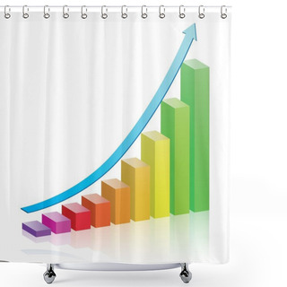 Personality  Growth & Progress Bar Chart Shower Curtains