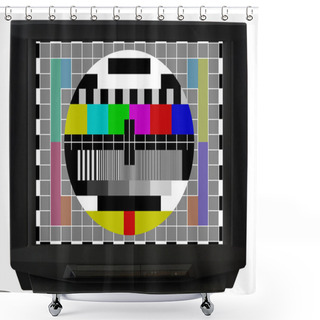 Personality  TV With Test Signal Shower Curtains
