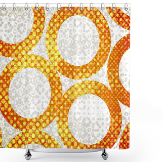 Personality  Circles On Grunge Background Shower Curtains