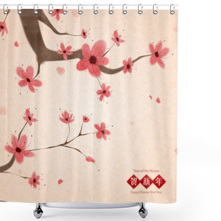 Personality  Plum Flowers Tree Shower Curtains