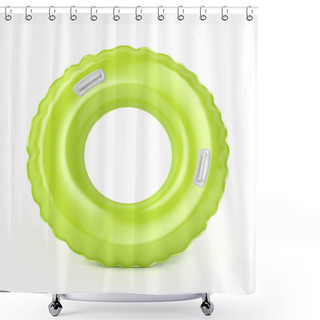 Personality  Green Swim Ring Shower Curtains