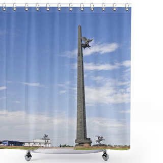 Personality  Moscow, Monument To Saint George Shower Curtains