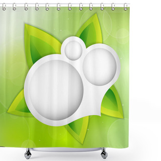 Personality  Vector Background With Green Leaves. Shower Curtains