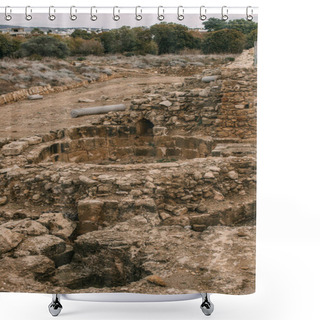 Personality  Ruins Of Old Archaeological Park In Paphos Shower Curtains