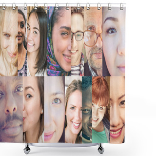 Personality  Composition With Different Ethnicity People Shower Curtains