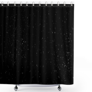 Personality  Flying Abstract Dust Particles On Black Background Shower Curtains