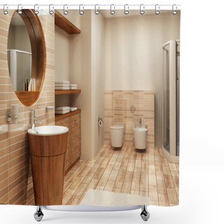 Personality  Bathroom Interior Shower Curtains