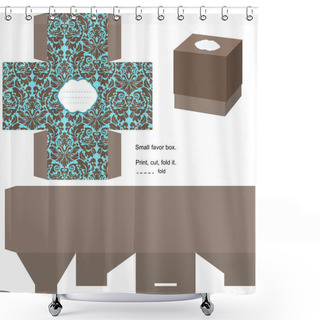 Personality  Gift Box Template Shower Curtains