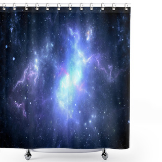 Personality  Deep Space Nebula Shower Curtains