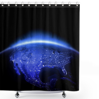 Personality  USA City Lights Shower Curtains