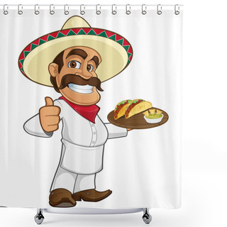 Personality  Mexican Cook Shower Curtains