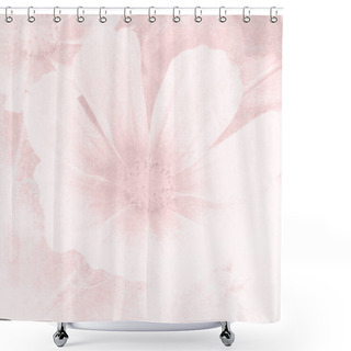 Personality  Soft Pink Flower Background In Pastel Watercolor Shower Curtains
