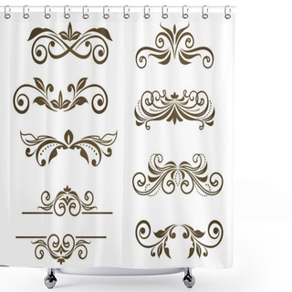 Personality  Vintage Floral Motifs Shower Curtains