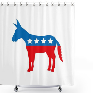 Personality  Democrat Political Party Animal Shower Curtains