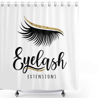 Personality  Eyelash Extension Logo Shower Curtains