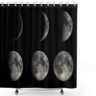 Personality  Six Moons Shower Curtains