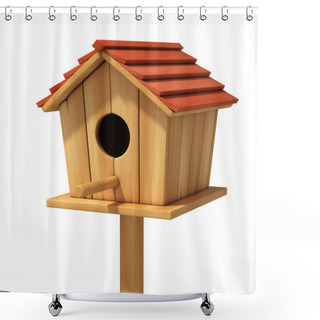 Personality  Bird House 3d Illustration Shower Curtains