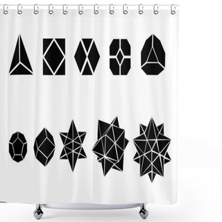 Personality  Geometric Shapes Shower Curtains