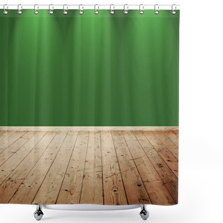 Personality  Empty Room With  Wooden Floor Shower Curtains