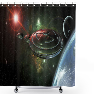 Personality  UFO Space Shower Curtains