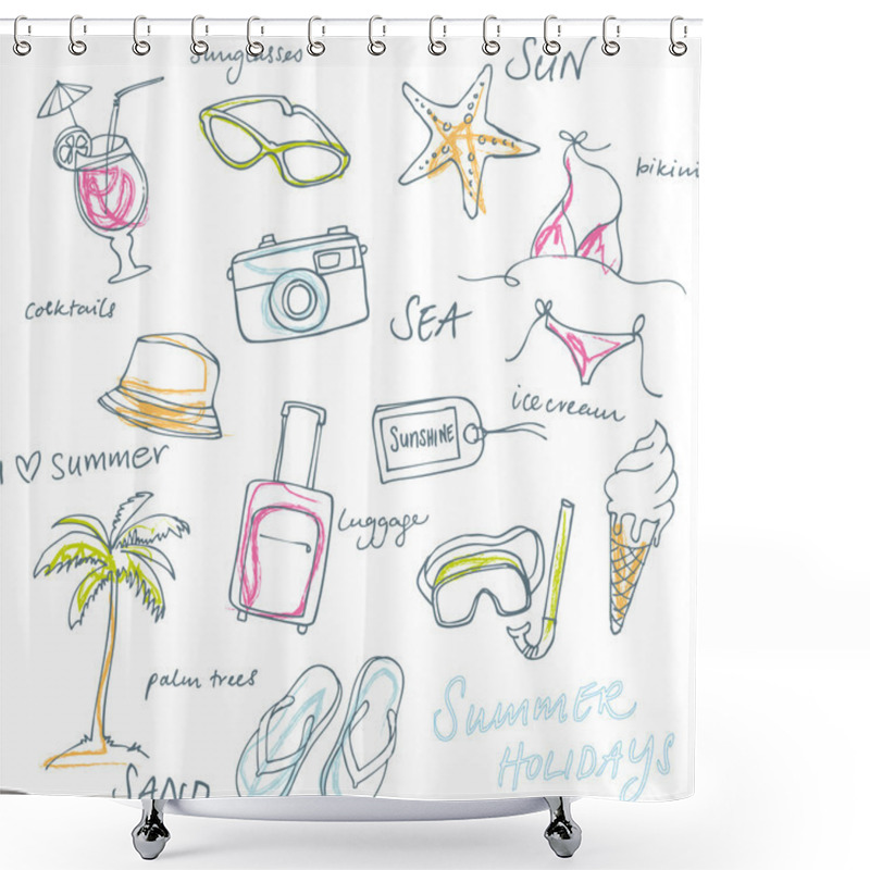 Personality  Summer Vacation Shower Curtains