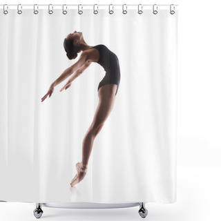 Personality  Young Balet Dancer Shower Curtains