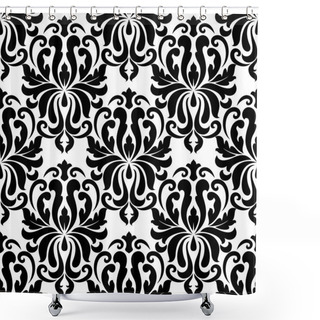 Personality  Floral Seamless Arabesque Pattern Shower Curtains