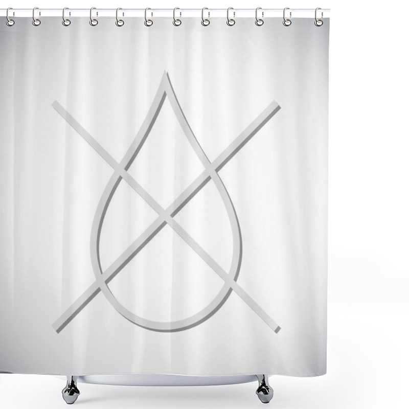 Personality  Water drop forbidden icon shower curtains