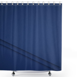 Personality  Dark Blue Abstract Background From Colored Paper  Shower Curtains