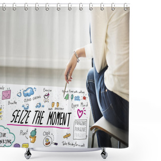 Personality  Poster With Seize Moment Concept Shower Curtains