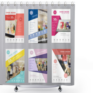Personality  Set Of Annual Report Brochure Flyer Design Displaying Fashion Background Shower Curtains