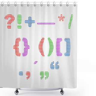 Personality  Punctuatian Marks Quilt And Old Fashioned Baby Blanket Design Shower Curtains