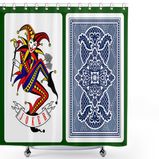 Personality  Joker Playing Card Shower Curtains