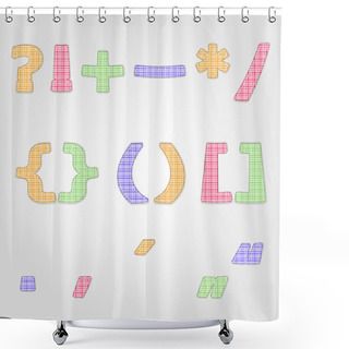 Personality  Speech Marks And Punctuation Symbols Shower Curtains