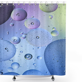 Personality  Beautiful Abstract Background From Mixed Water And Oil In Blue, Purple And Green Color Shower Curtains