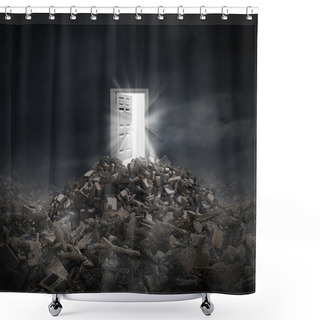 Personality  Open Door Light Shower Curtains