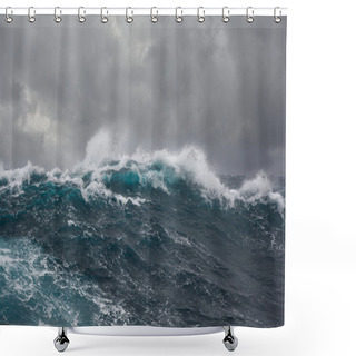 Personality  Sea Wave Shower Curtains