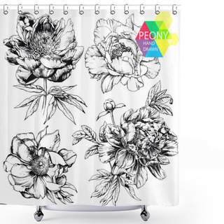 Personality  Peonies Shower Curtains
