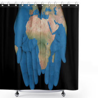 Personality  Africa In Our Hands Shower Curtains