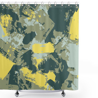 Personality  Abstract Background. Psychedelic Texture Of Brush Strokes Of Colored Paint Of Blurred Lines And Spots Of Different Shapes And Sizes Shower Curtains
