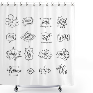 Personality  Vector Collection Of Hand Sketched Ampersands And Catchwords Made In Vector. Handsketched Set Of Design Elements. Calligraphic Detailes. Shower Curtains