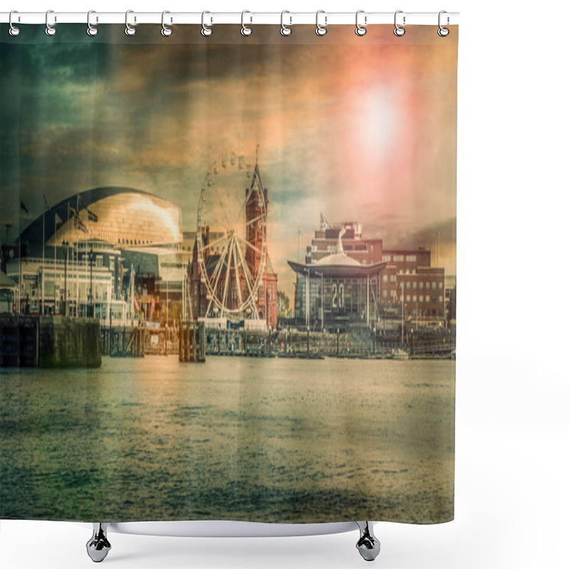 Personality  Cardiff Bay Is The Area Of Water Created By The Cardiff Barrage In South Cardiff, The Capital Of Wales. Shower Curtains