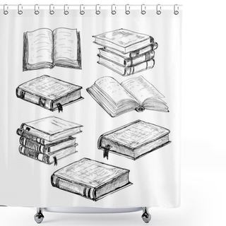 Personality  Books Collection Shower Curtains
