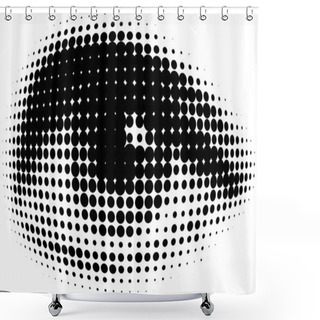 Personality  Human Eyes In Dots Shower Curtains