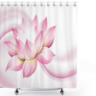 Personality  Lotus Flower Background Shower Curtains