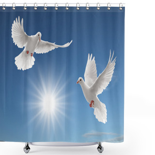 Personality  Two Pigeons Shower Curtains