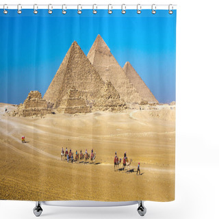 Personality  Great Pyramid Of Giza, UNESCO World Heritage Site, Cairo, Egypt. Shower Curtains